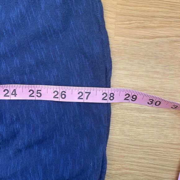 J. Jill Cardigan Sweater Womens Size M Blue Linen Open Front Beachy Coastal - Picture 7 of 8